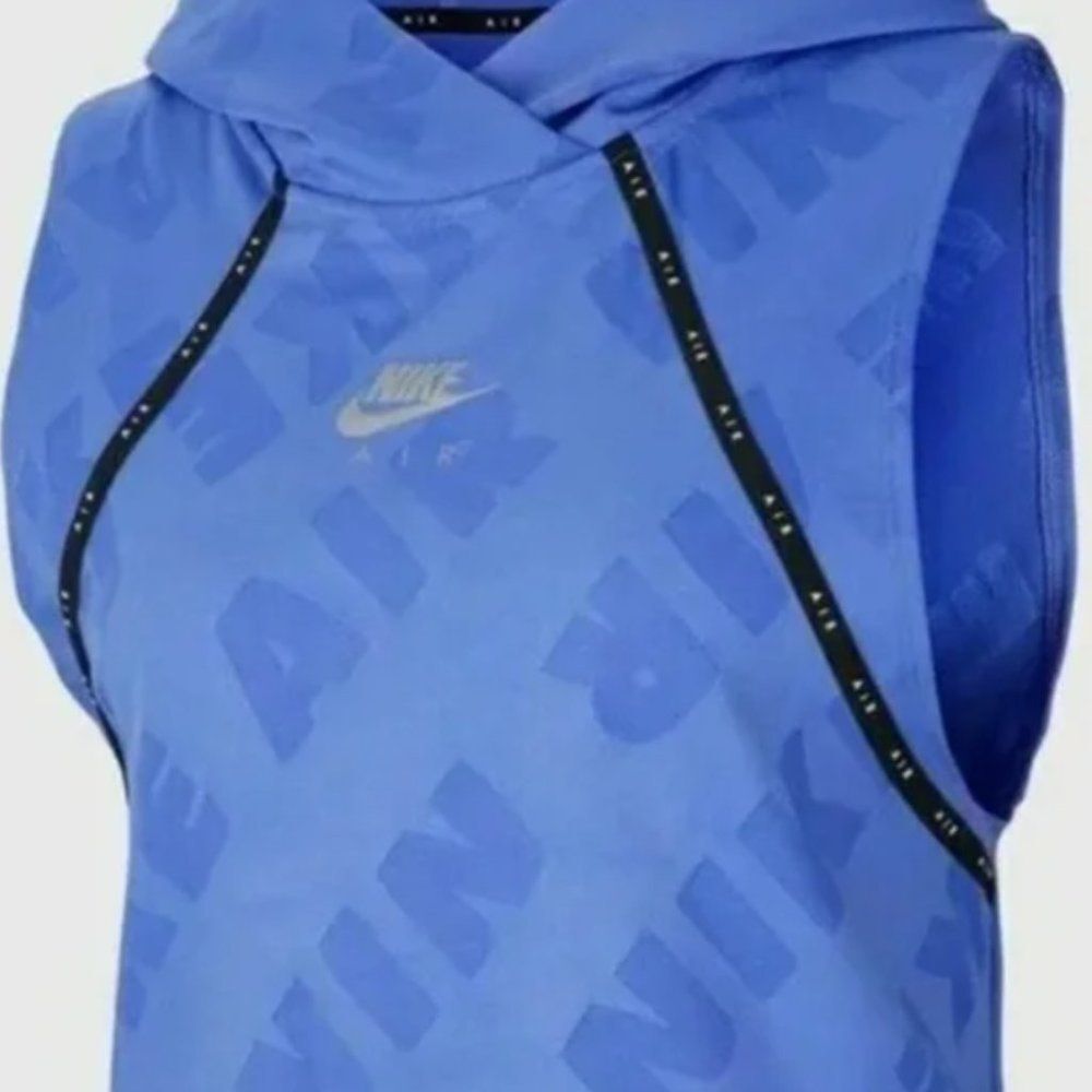 Nike Air Woman's Blue  Hooded Dri Fit vest size XXL